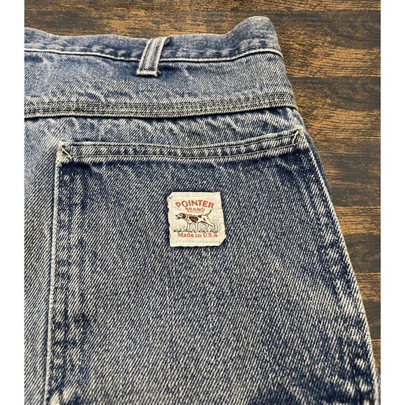 Vintage Pointer Jeans Mens 36x34 Work Heavy Cotton Denim Blue Made in USA - Picture 16 of 16